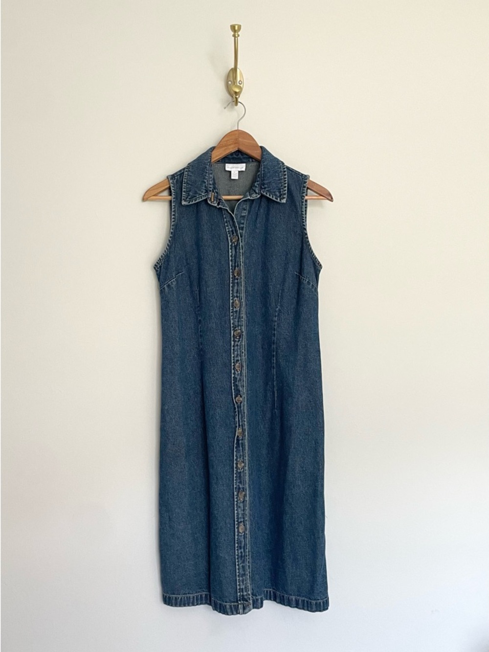 Vintage denim buttonfront dress
